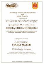 Koncert Nadzwyczajny upamętniający 100. rocznicę śmierci Józefa Chełmońskiego