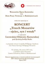 Koncert "Trzech Mozartów- ojciec, syn i wnuk"