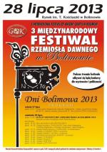 III Międzynarodowy Festiwal Rzemiosła Dawnego w Bolimowie