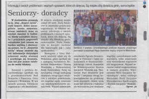 Seniorzy- doradcy. Relacja z wyjazdu studyjnego.